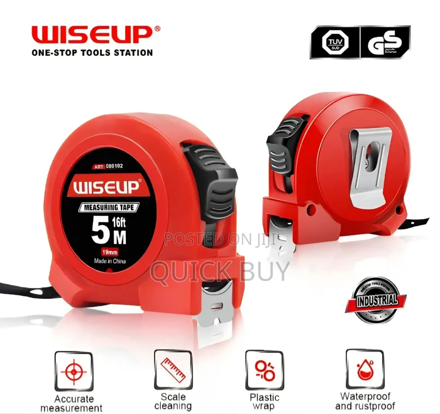 Wiseup 5metres Industrial Measuring Tape.