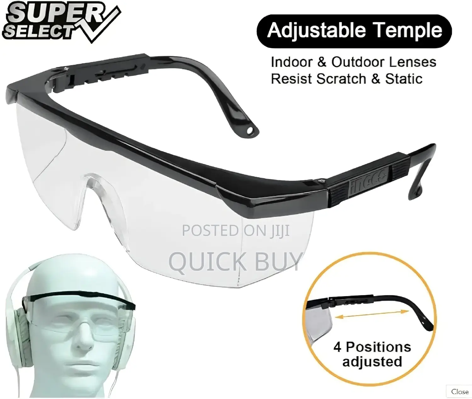 Ingco Safety Goggles, Model Hsg04