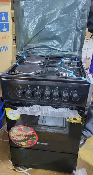 Blue Flame Stand Gas Cooker 50x50 2 Electric+2 Gas