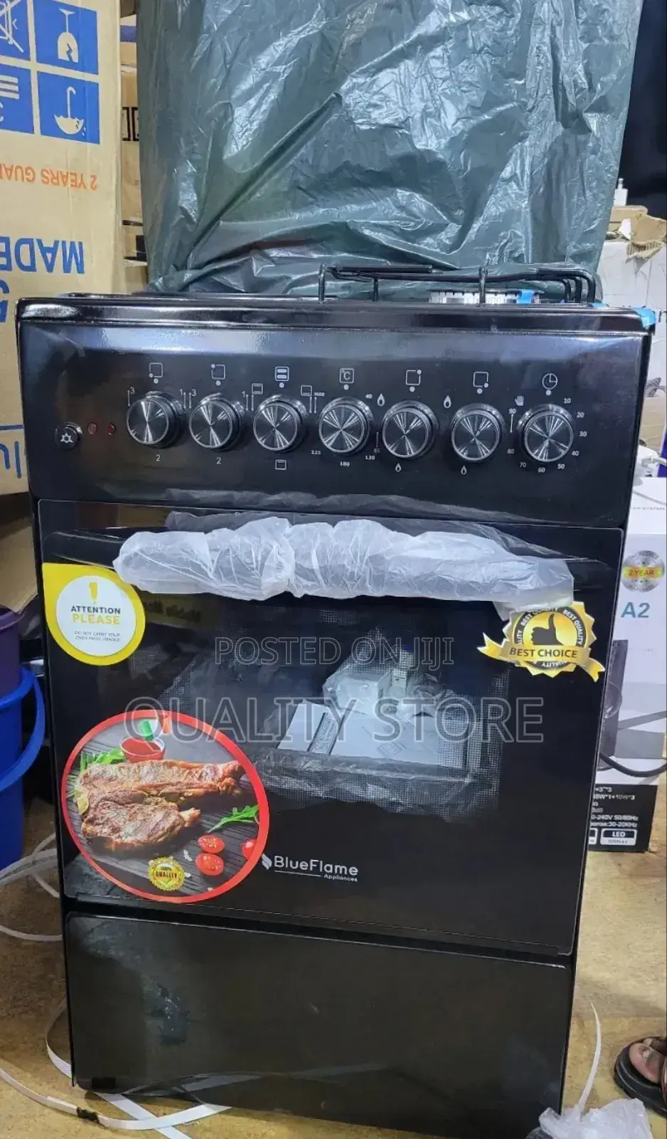 Blue Flame Stand Gas Cooker 50x50 2 Electric+2 Gas