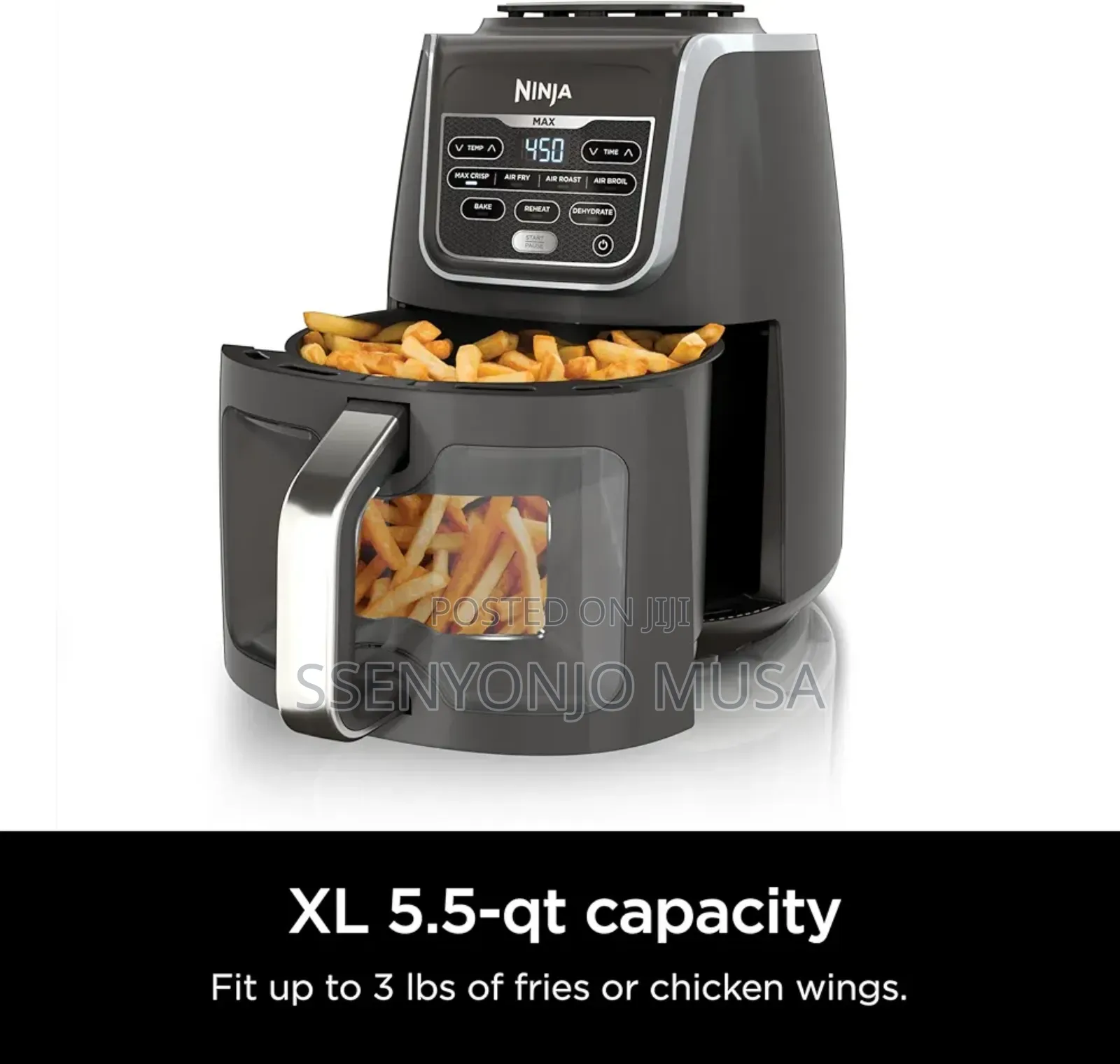 Ninja Air Fryer Max Xl 5.5qt 1800w – 7 Functions, 450°F Max Crisp