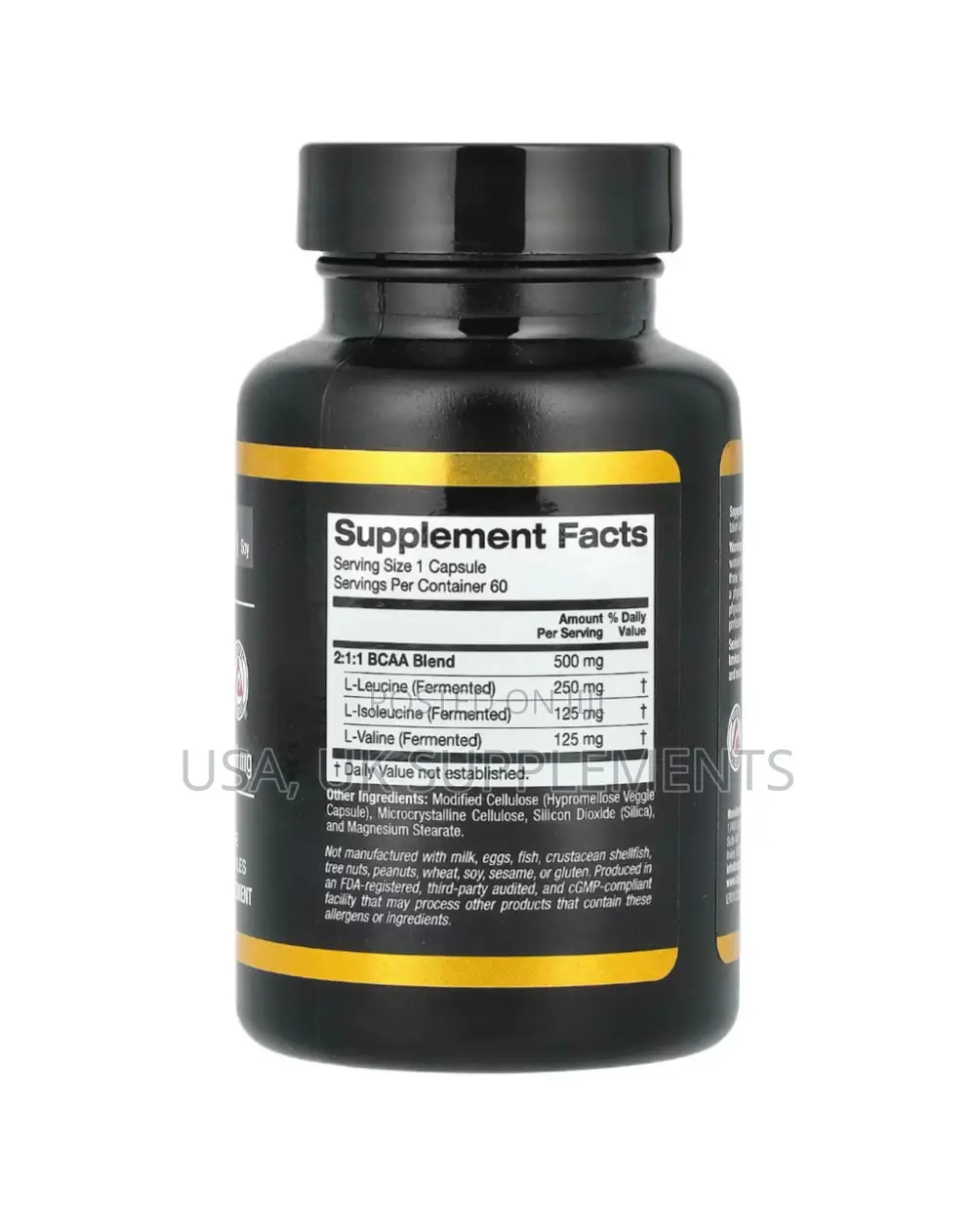 California Gold Bcaa 500mg 60 Veg Capsules