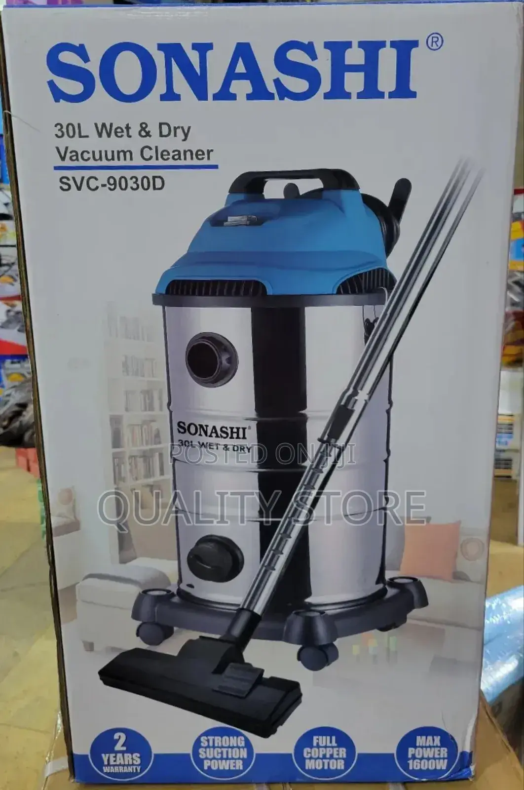 Sonashi 30 L Wet and Dry Vacuum Cleaner SVC-9030d