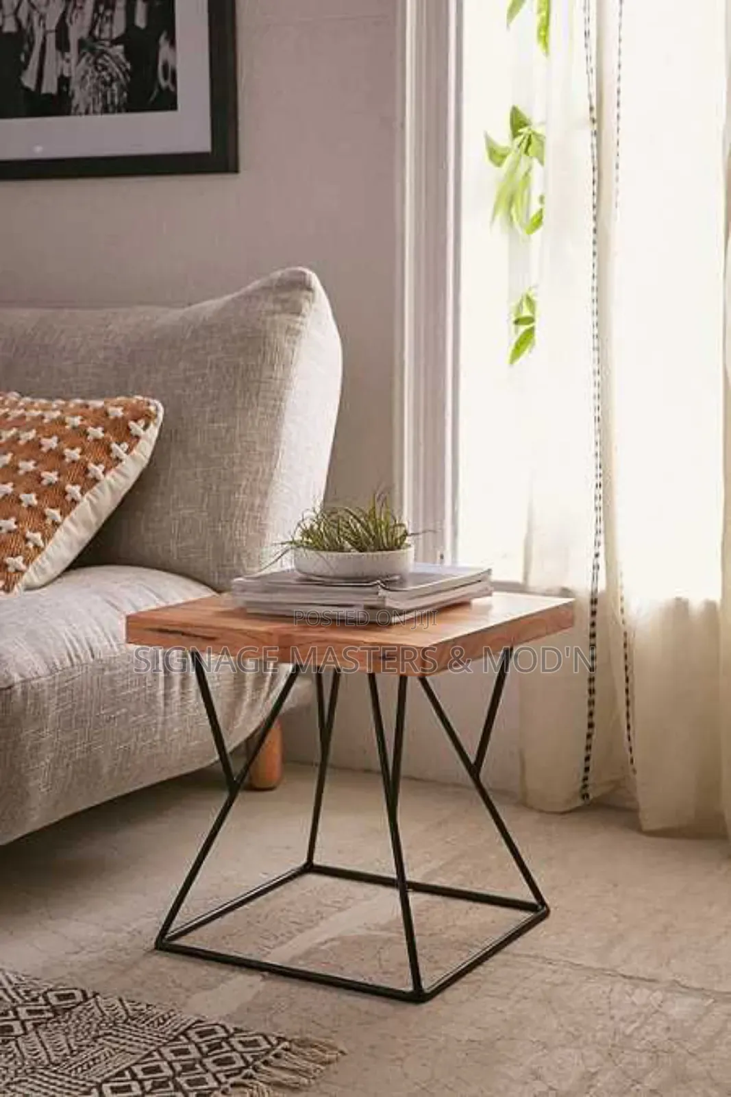 Iron Bed Side Table