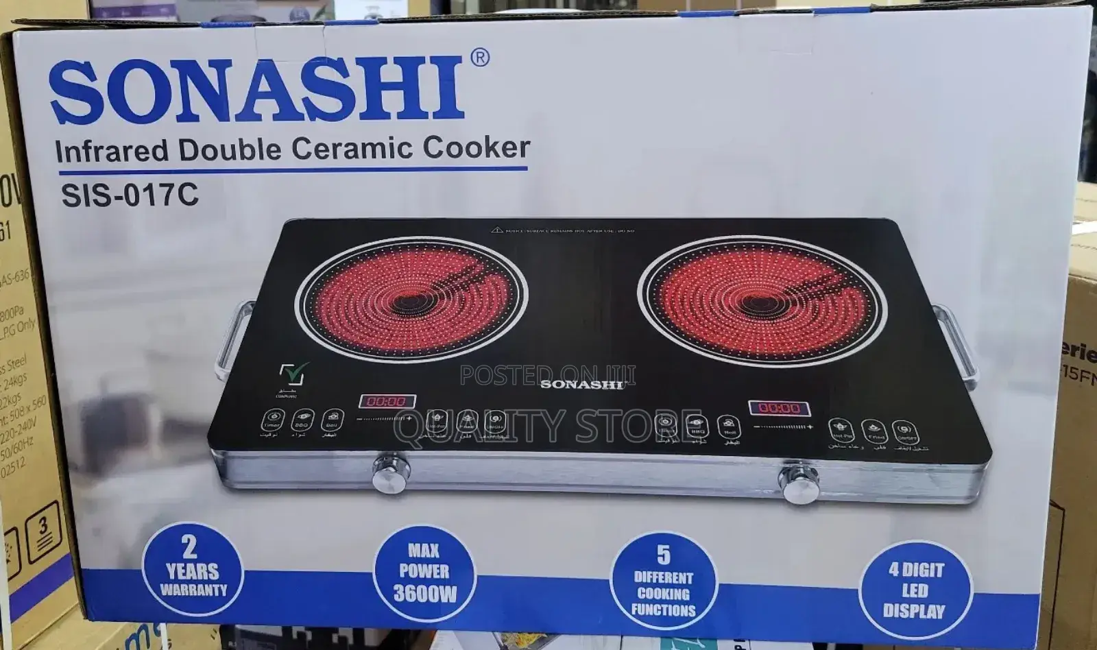 Sonashi Infrared Double Ceramic Cooker Sis-017c