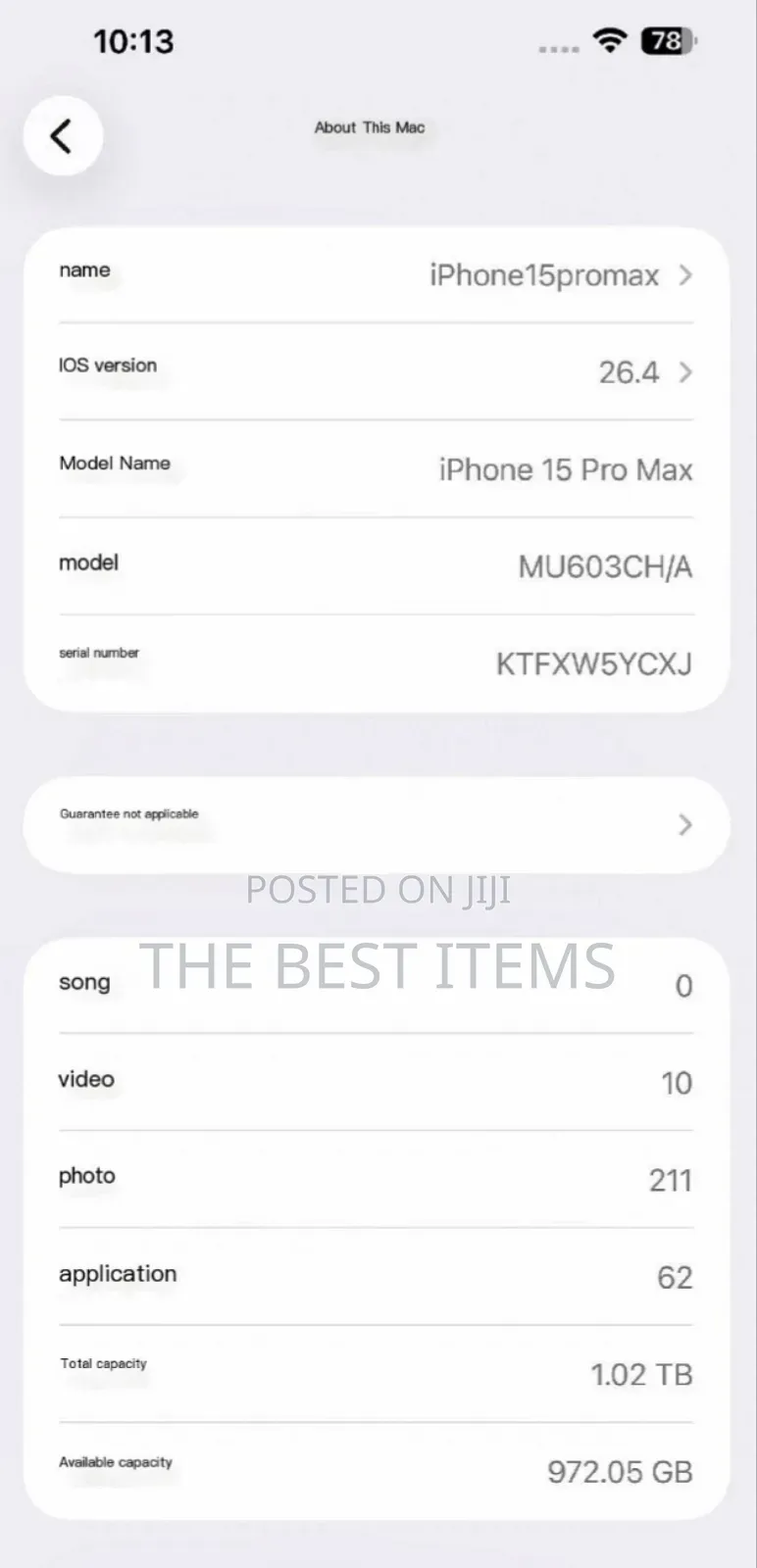 Apple iPhone 15 Pro Max 256 GB Silver