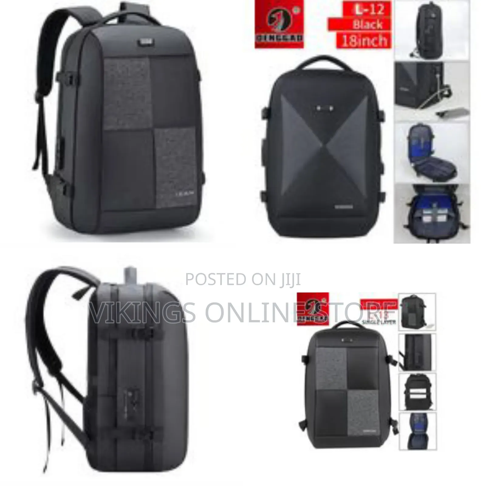 Denggao 18 Inch Classic Laptop Backpack - Fits Most Laptops Up to 18"