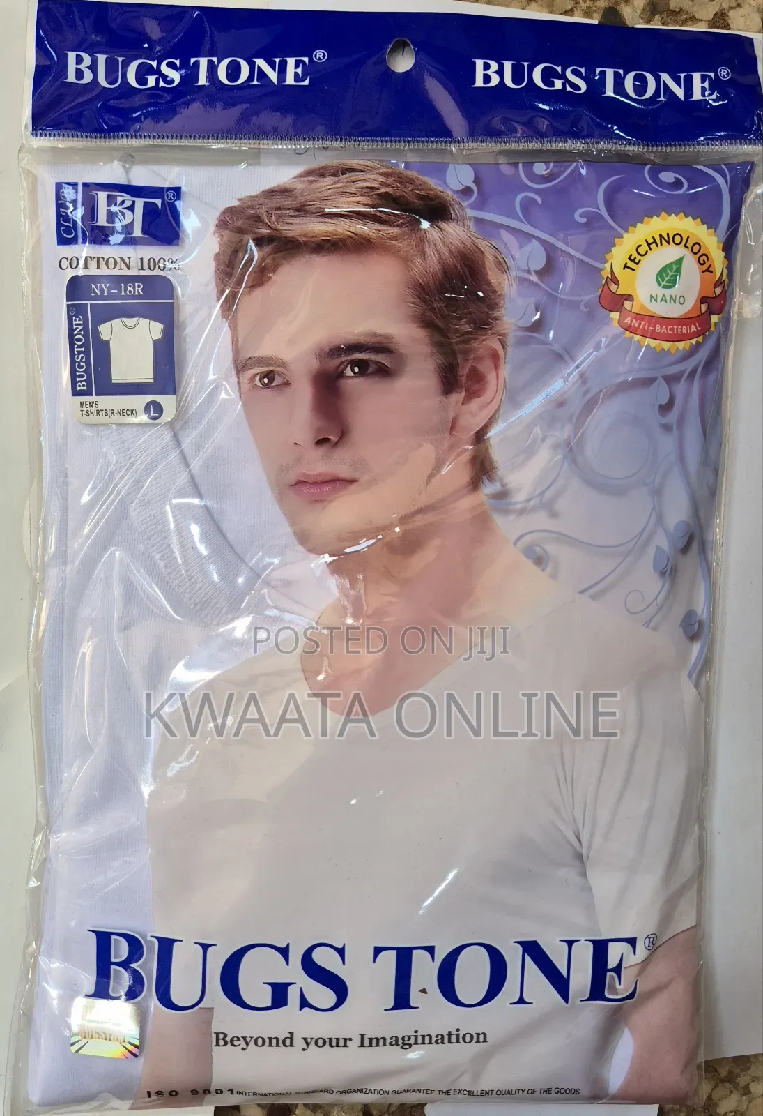 1 Piece Bugstone Undershirt 100% Cotton Premium Quality Brand
