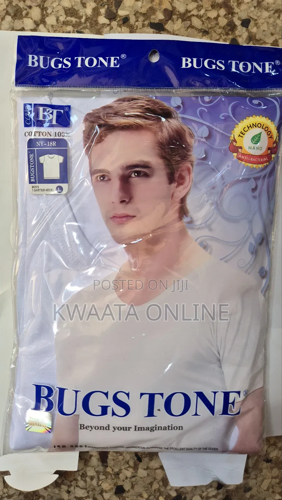 1 Piece Bugstone Undershirt 100% Cotton Premium Quality Brand