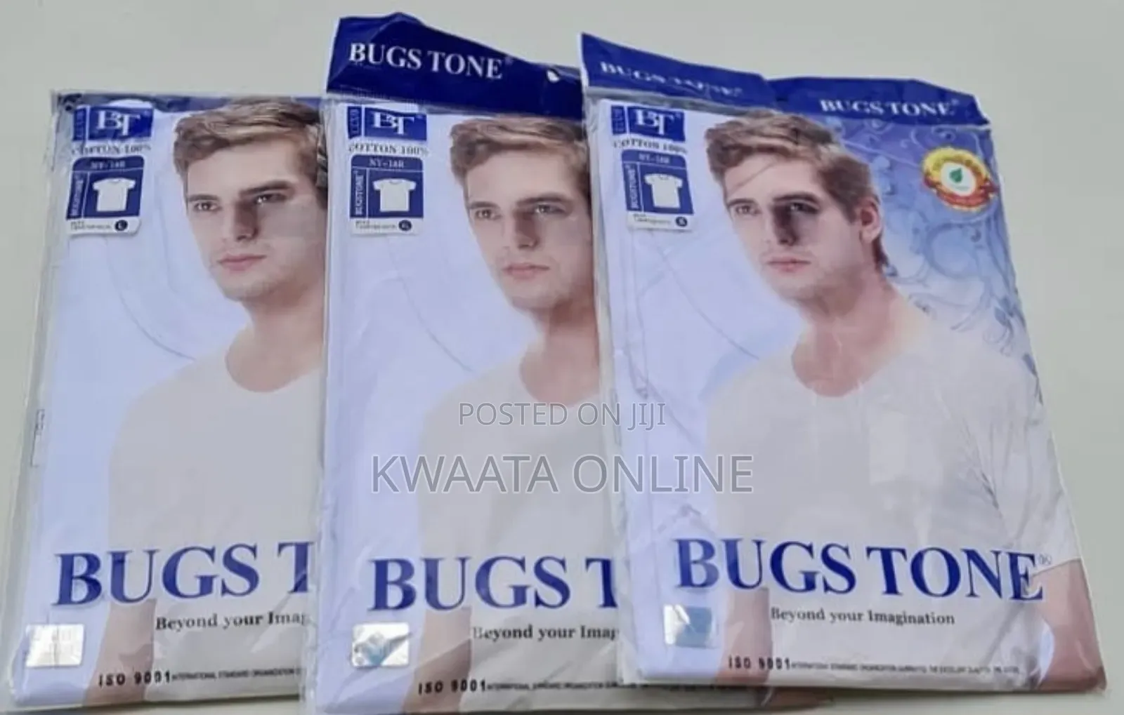 1 Piece Bugstone Undershirt 100% Cotton Premium Quality Brand