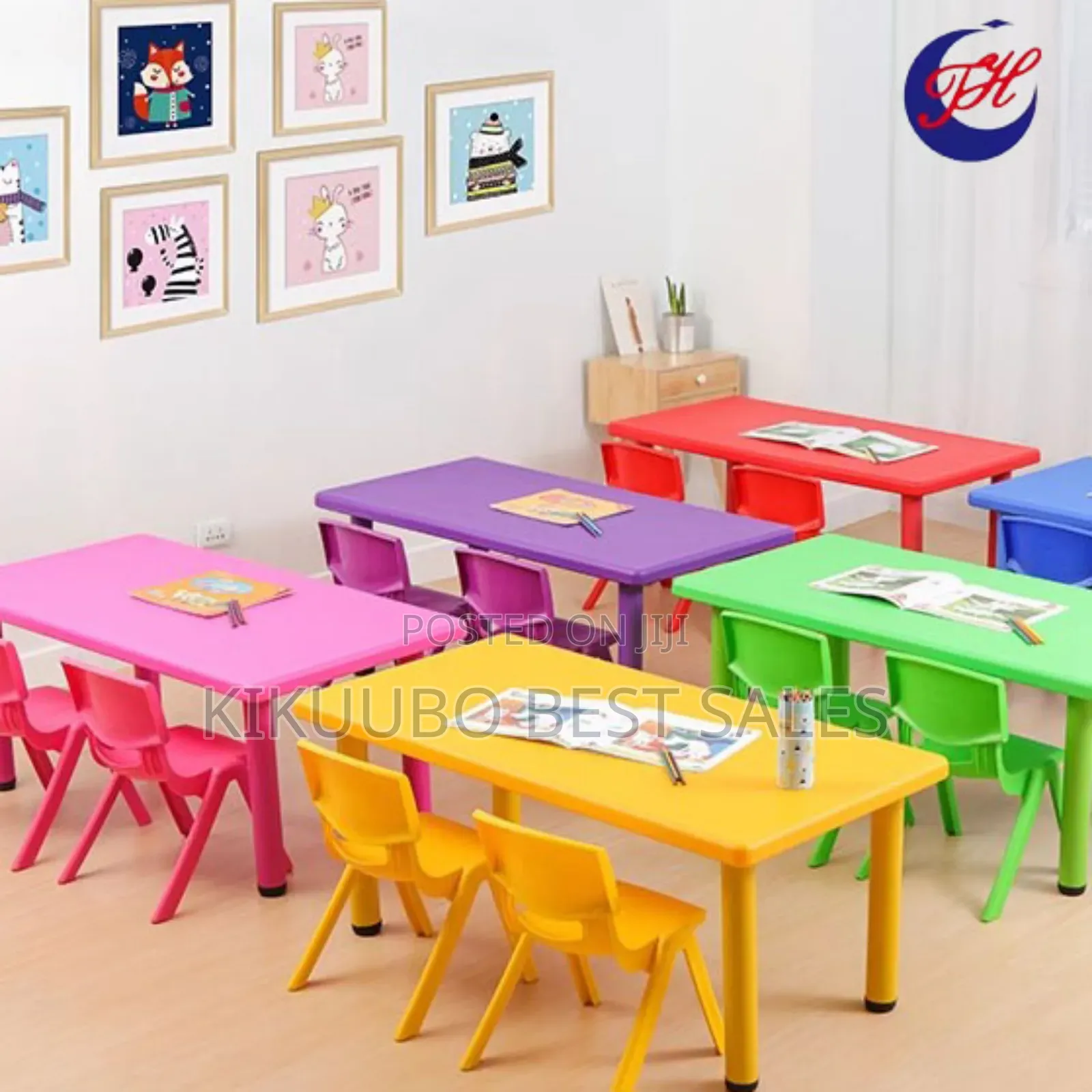 Set of Kid's Plastic Table and Chairs