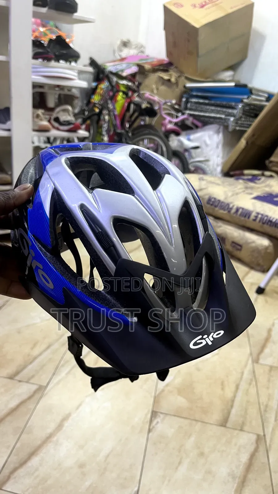 Blue Helmet Bicycle