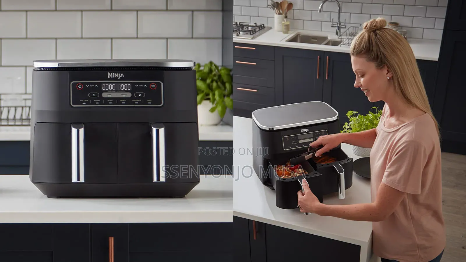 Ninja Foodi Dual Zone Air Fryer Af300uk –7.6l Dual Drawer, 6 Functions