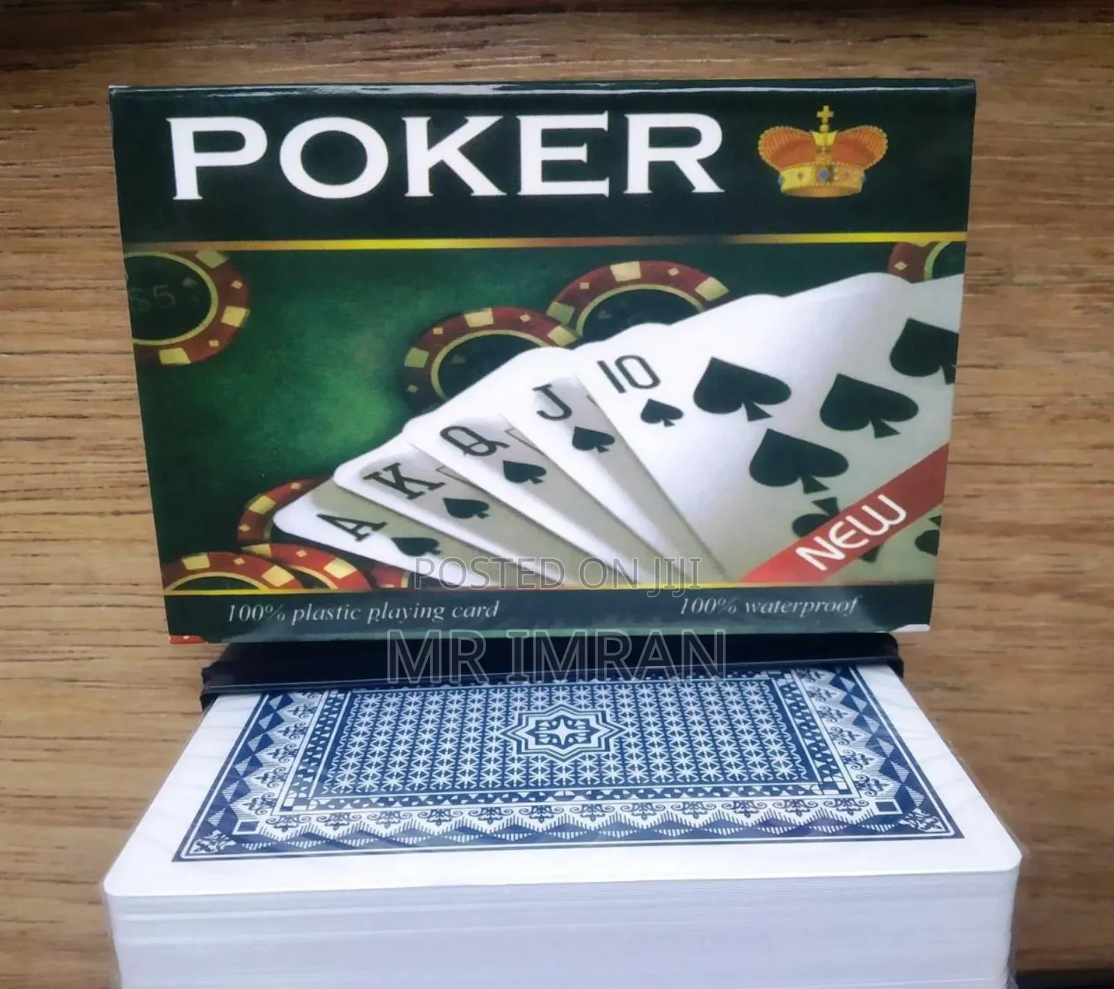 Deck of Plastic Playing Cards Tailored for Poker.
