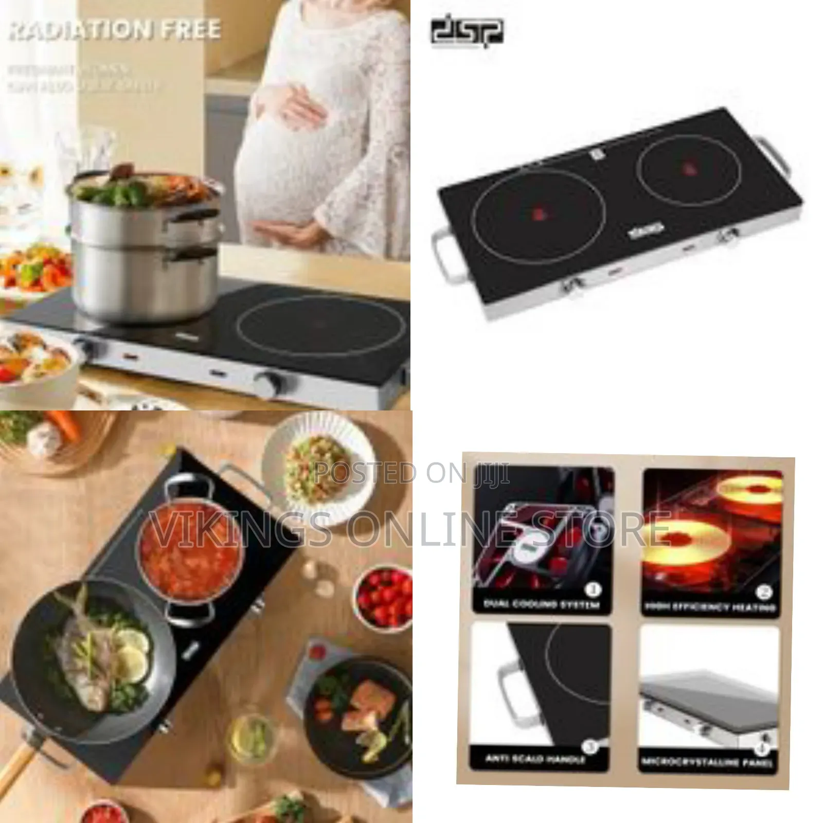 DSP Double Seat Electric Infrared Cooker Induction Heater Ceramic