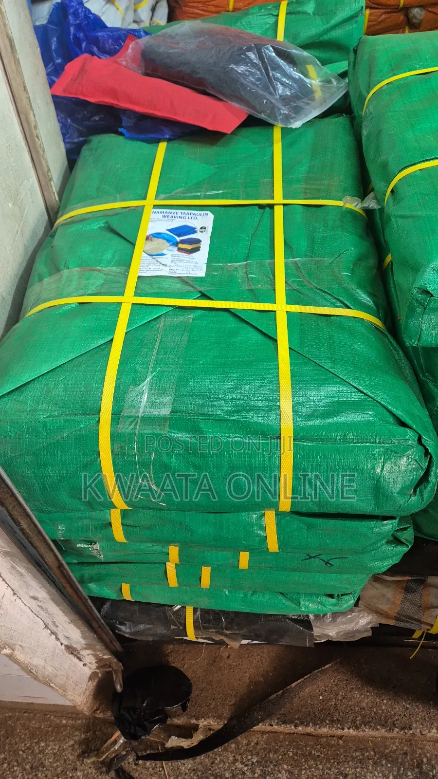 All Weather Tarpaulin (6m X 6m) Waterproof, Black,Green,Yellow