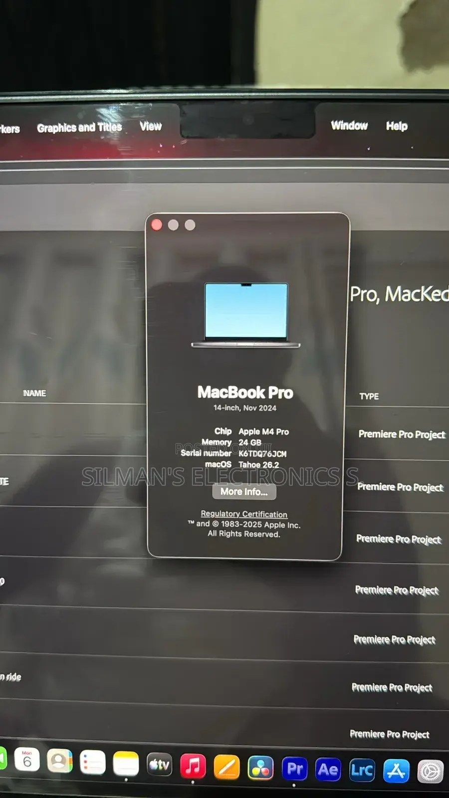 Apple MacBook Pro 2024 M4 Pro 14-inch 24GB Apple M4 Pro SSD 512GB