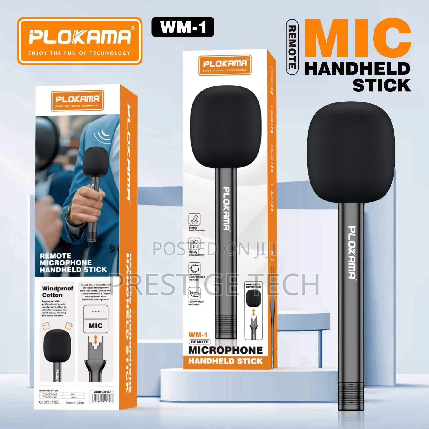 Plokama Microphone Holder, Lavalier Mic Stick Handheld Adapter for Mic
