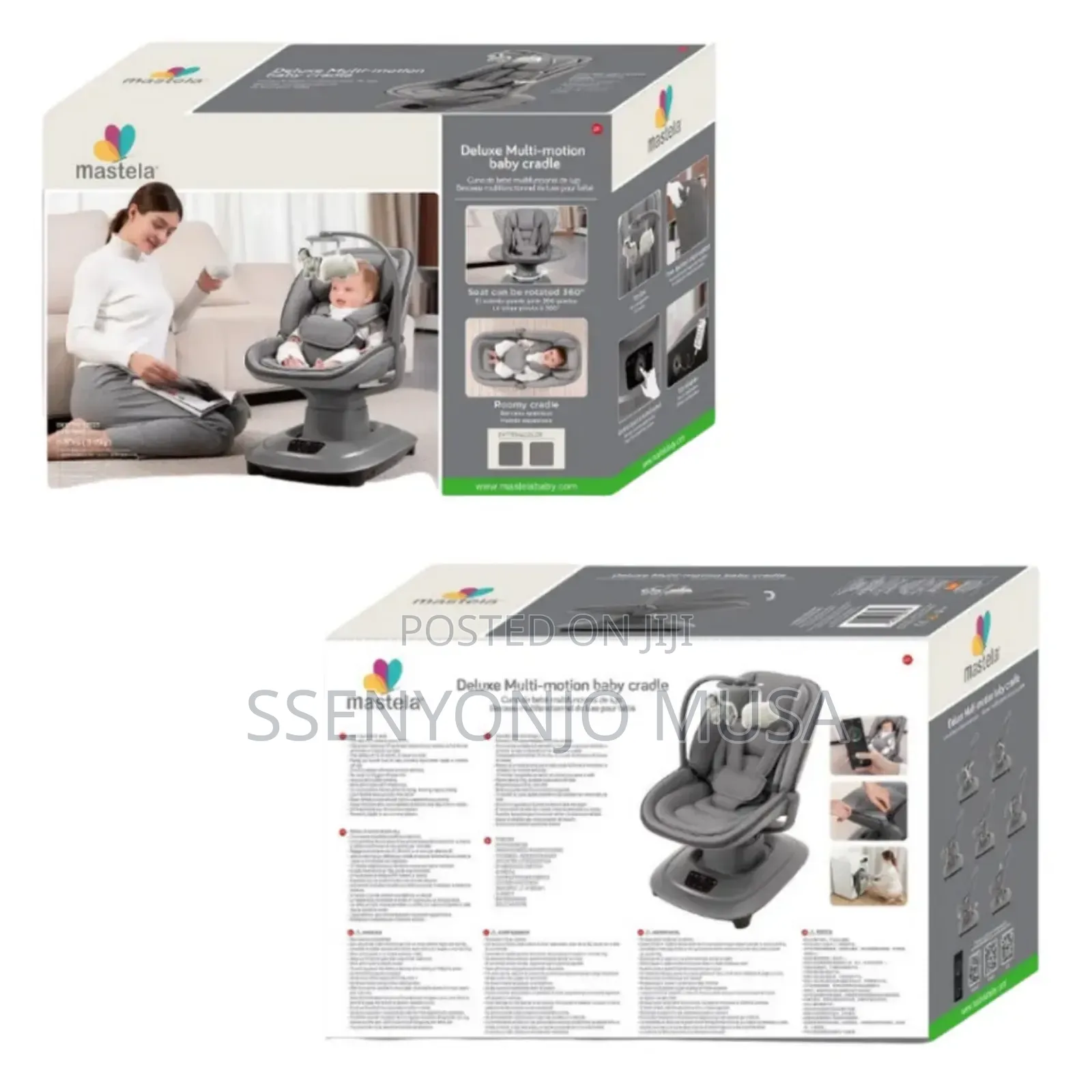 Mastela Smart Multi-Motion Baby Cradle Swing –Led Display, App Control