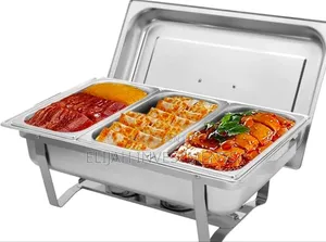 Stainless Steel Chafing Dish Set (Triple Compartment)