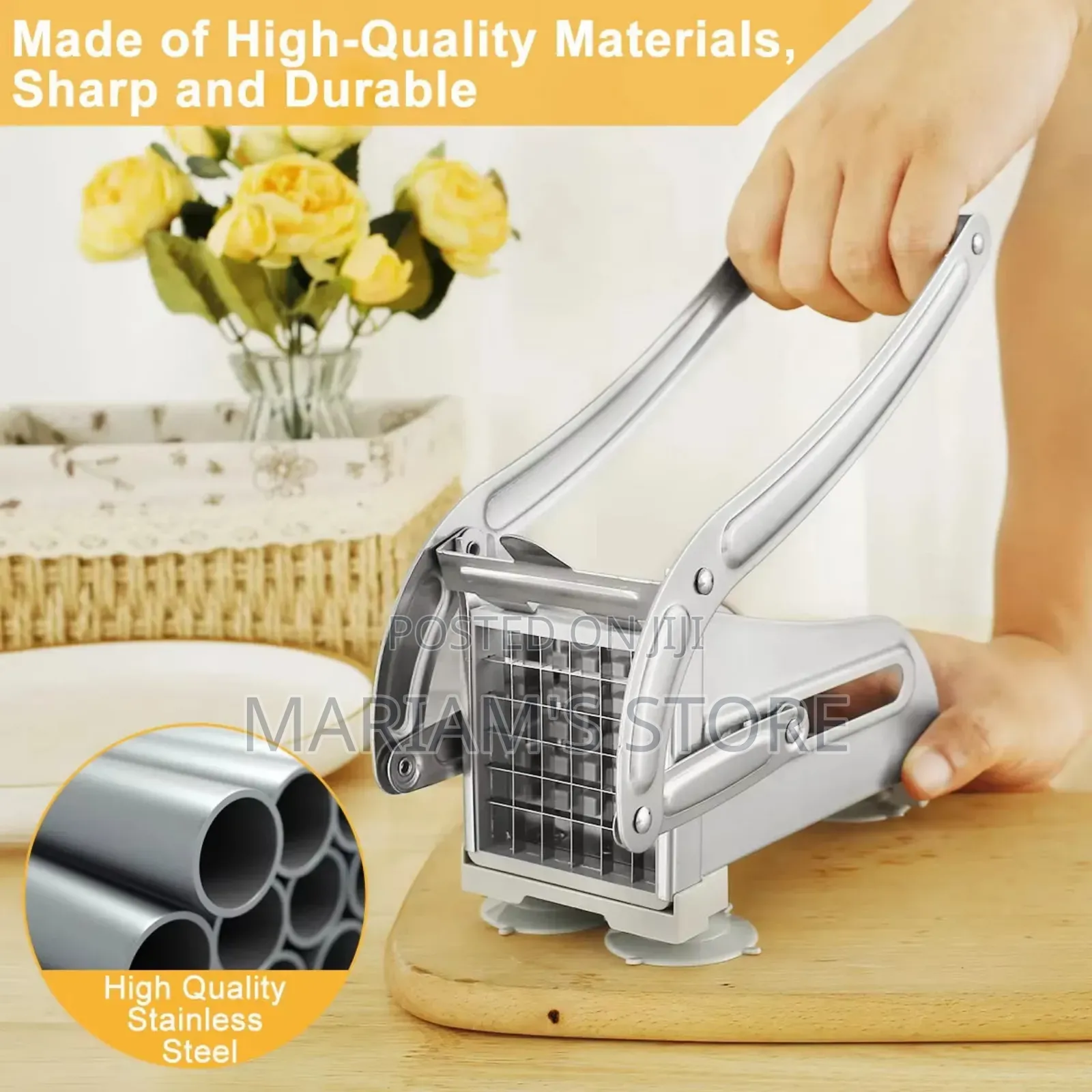 Stainless Steel Potato Chipper and French Fry Cutter