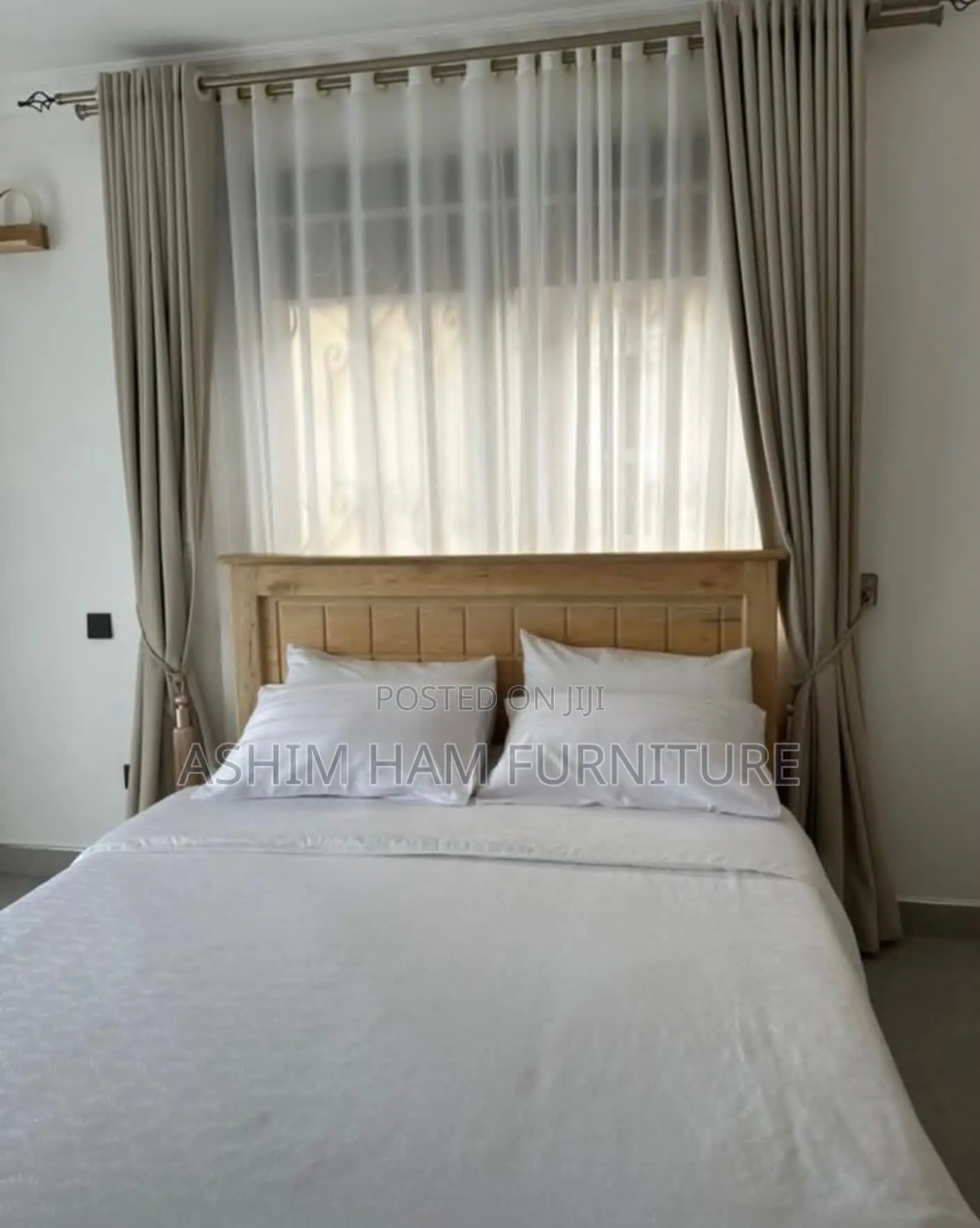 5by6 Clear Wooden Bed