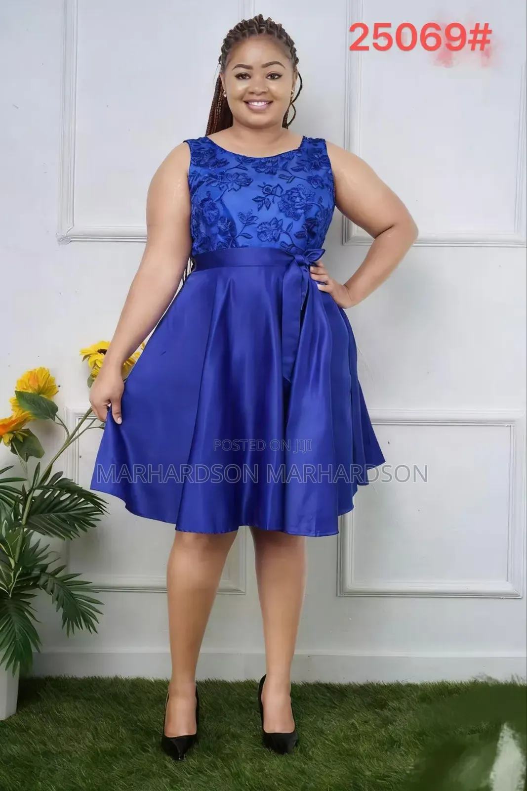 Round Blue Dinner Dress