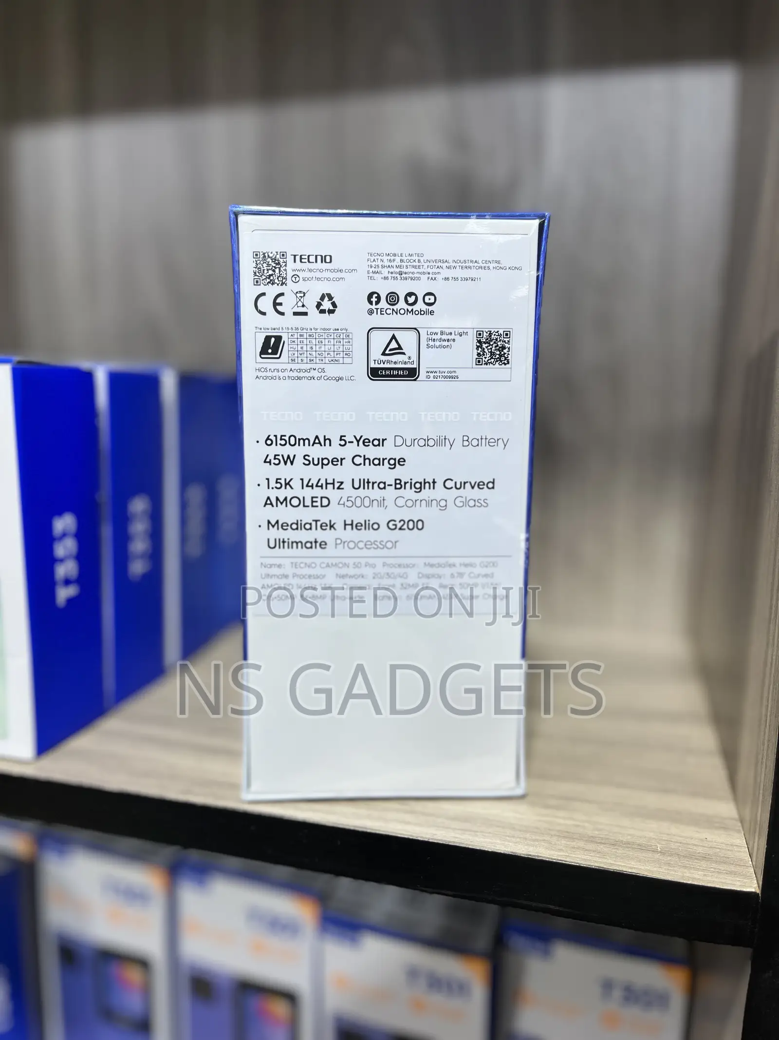 New Tecno Camon 50 256 GB Black