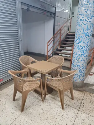 Anmol Plastic Table and Chairs Plastic Table and Chairs for Unique Bar