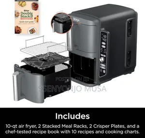 Ninja Doublestack Xl 10qt 2-Basket Air Fryer Sl401 – 6-in-1, Dual Zone