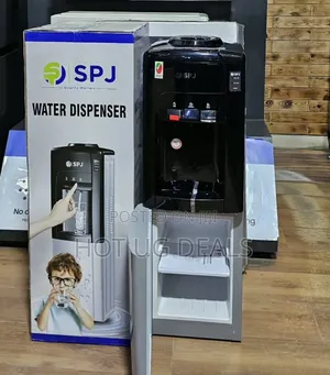 SPJ Hot and Cold Water Dispenser 3taps With a Refrigerator - Silver