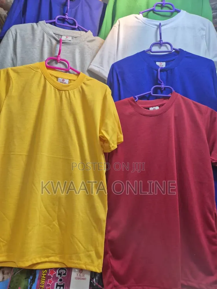 Round Neck Tee Tshirts Uniform Color Outfit