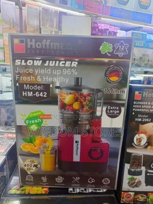 Hoffmans Electronics Slow Juicer, Model Hm-642.