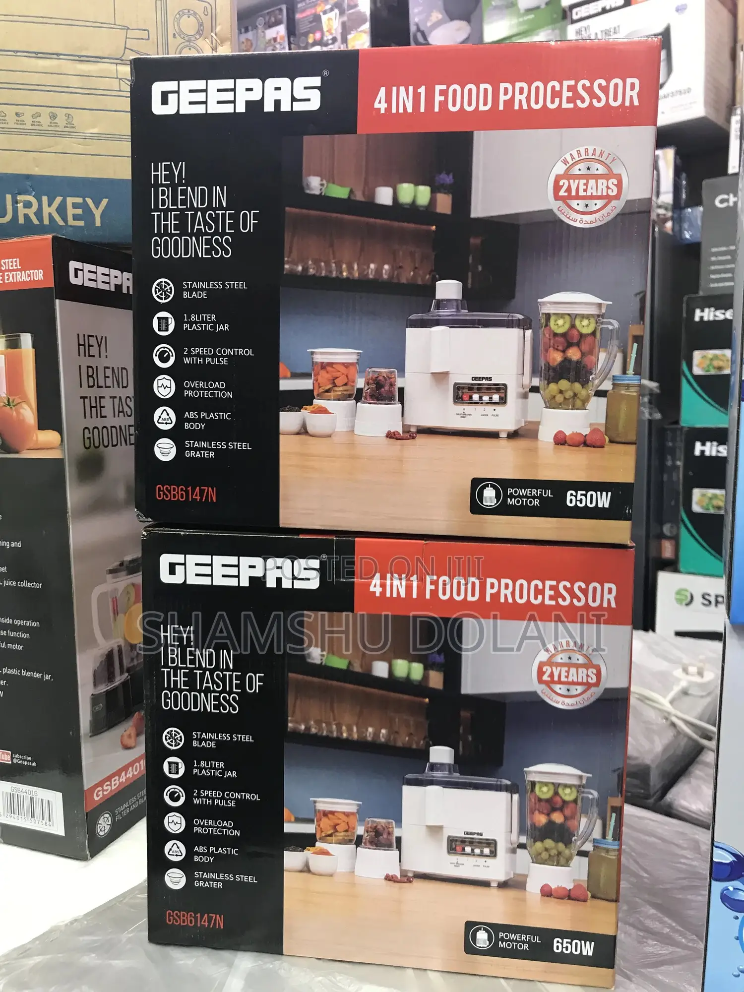 Geepas 4in1 Food Processor