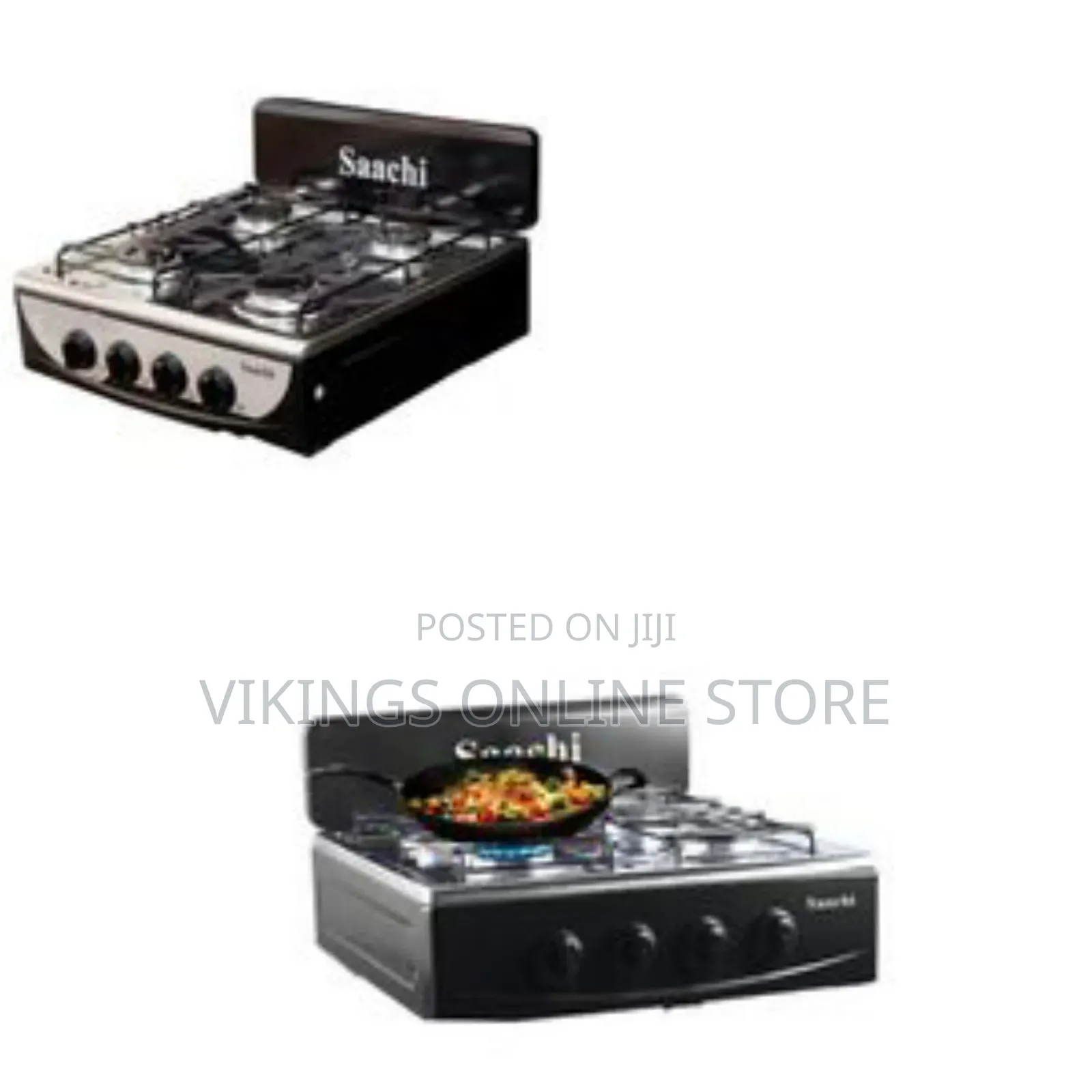 Saachi 4 Burner Gas Table Top Cooker Burner Stove, Black