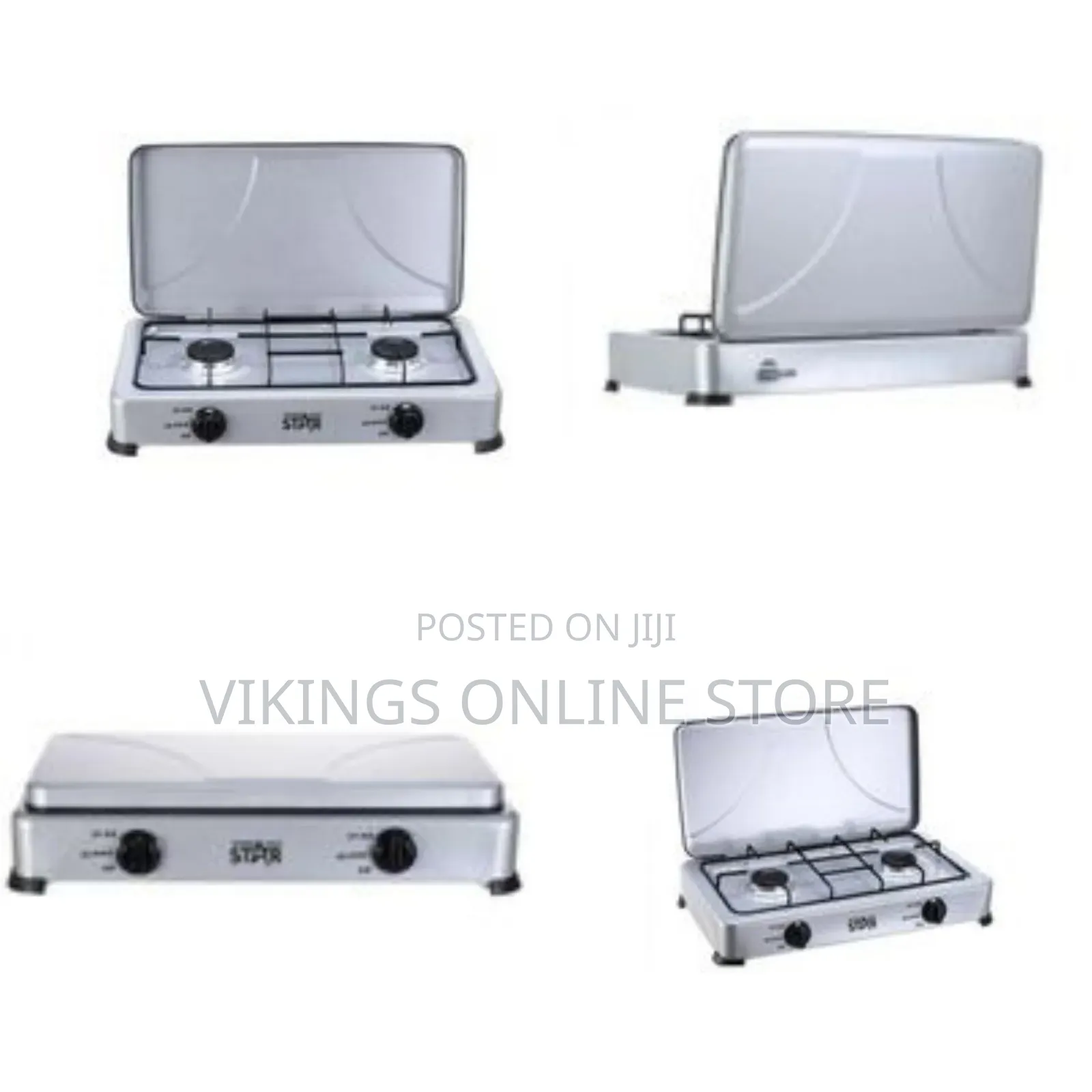 Winningstar 2 Burner Gas Cooking Stove With Lid With Automatic