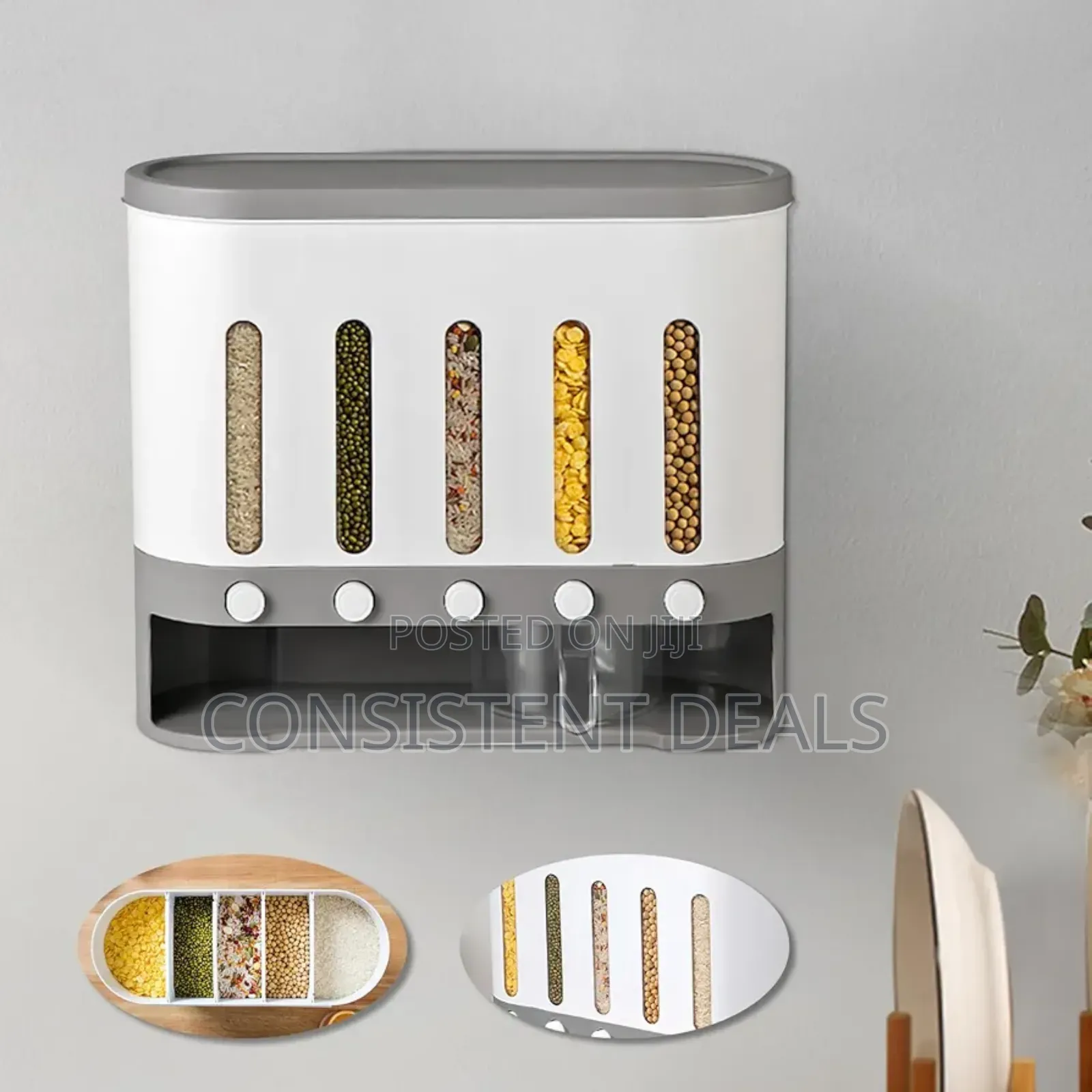 Modern Kitchen Cereal Dispenser Wall Mounted Cereal Dispenser