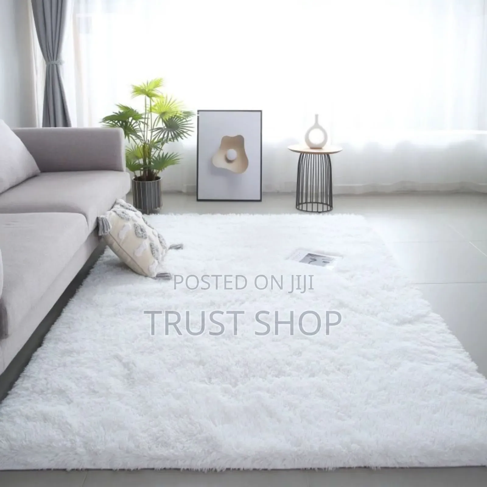 White Large Fluffy