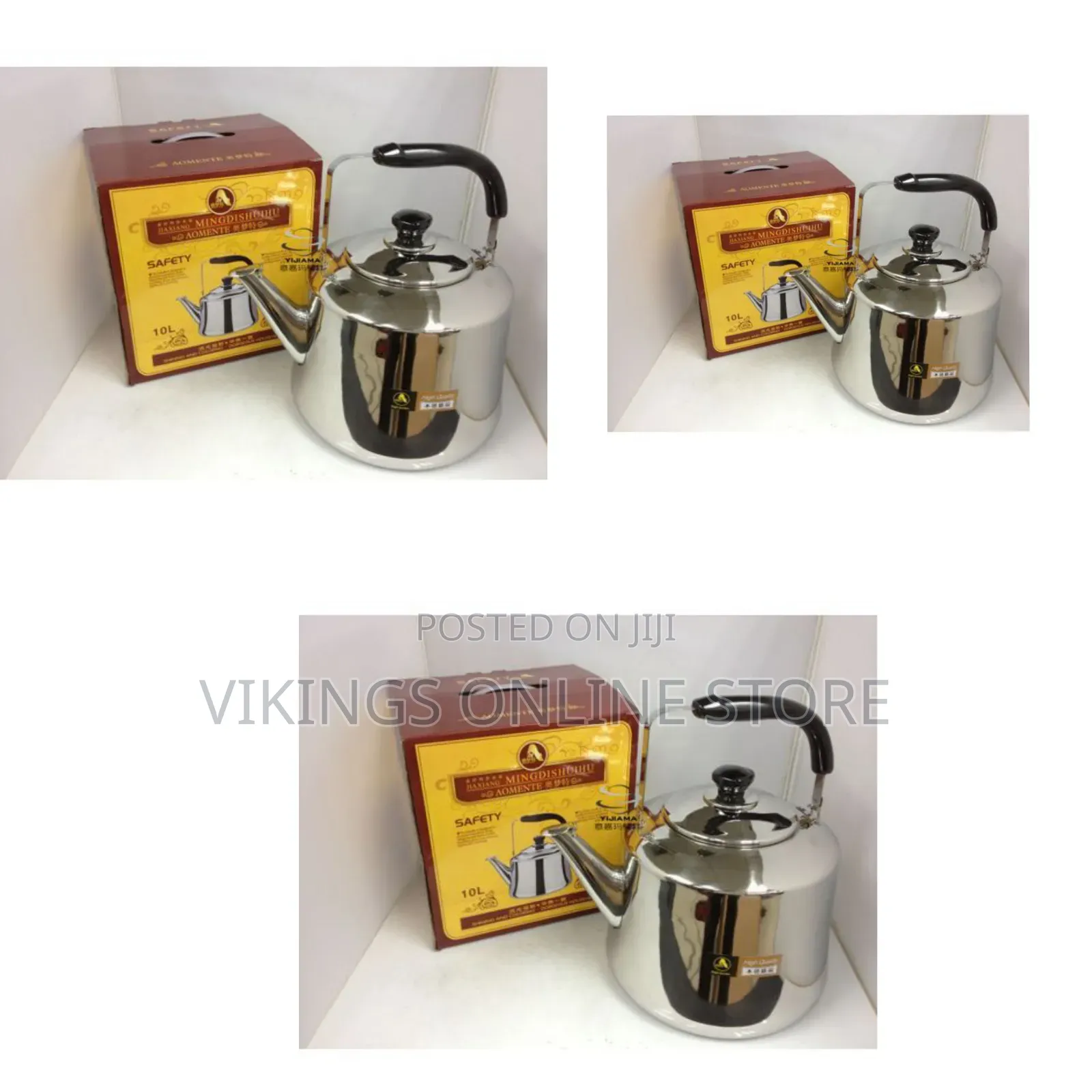 4l Stainless Steel Whistling Water Boiling Kettle - Silver