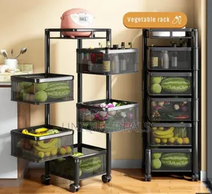 Rotating Storage Rack for Kitchen, Bathroom