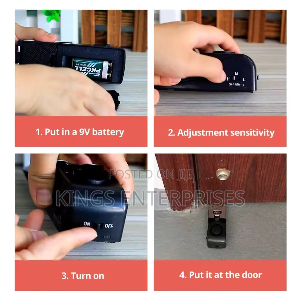 Portable Door Stop And Security Alarm
