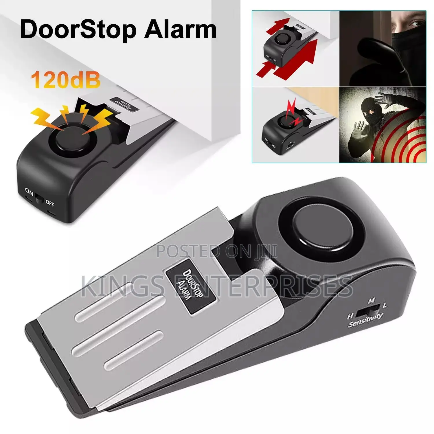 Portable Door Stop And Security Alarm