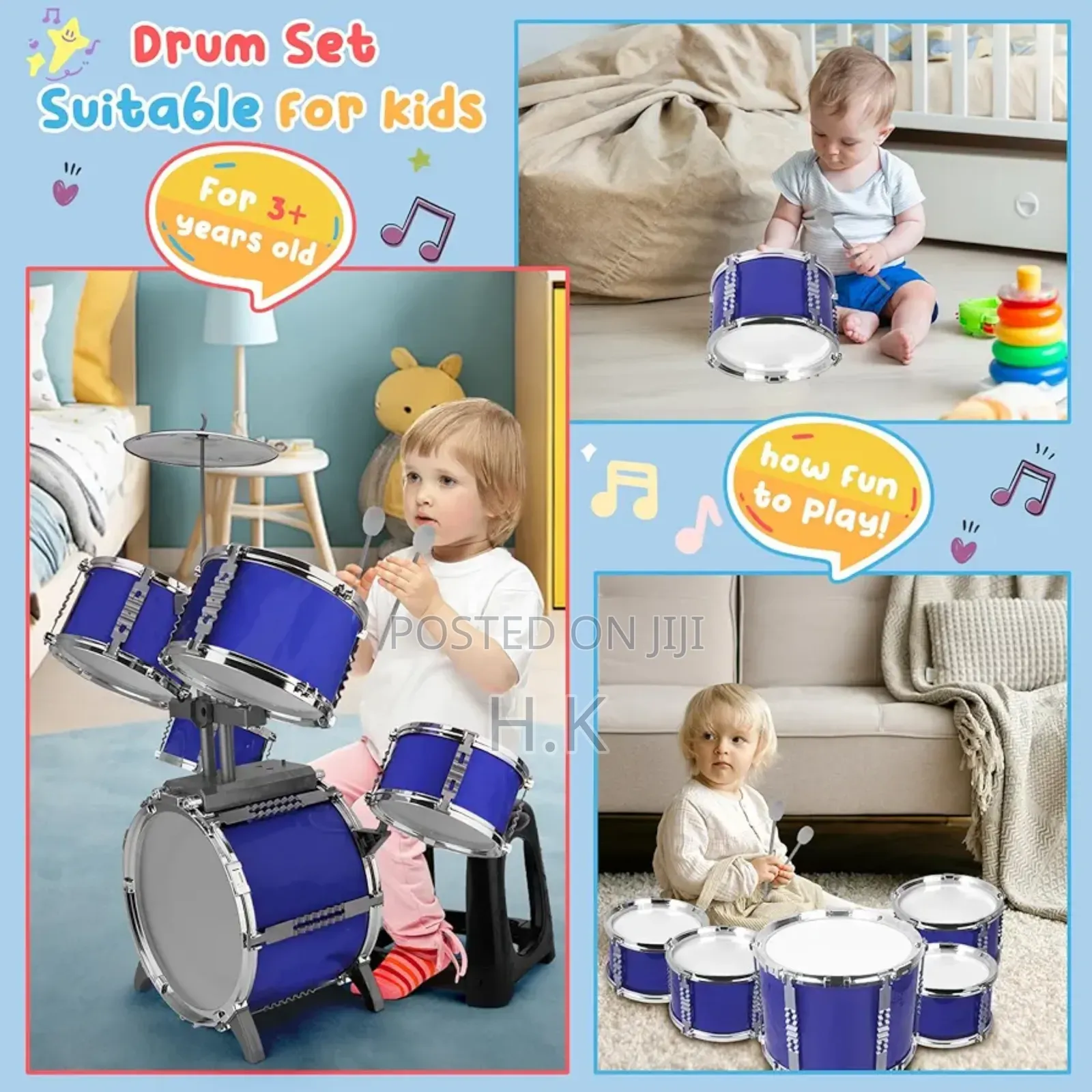 Upgraded Kids Drum Set for Toddlers