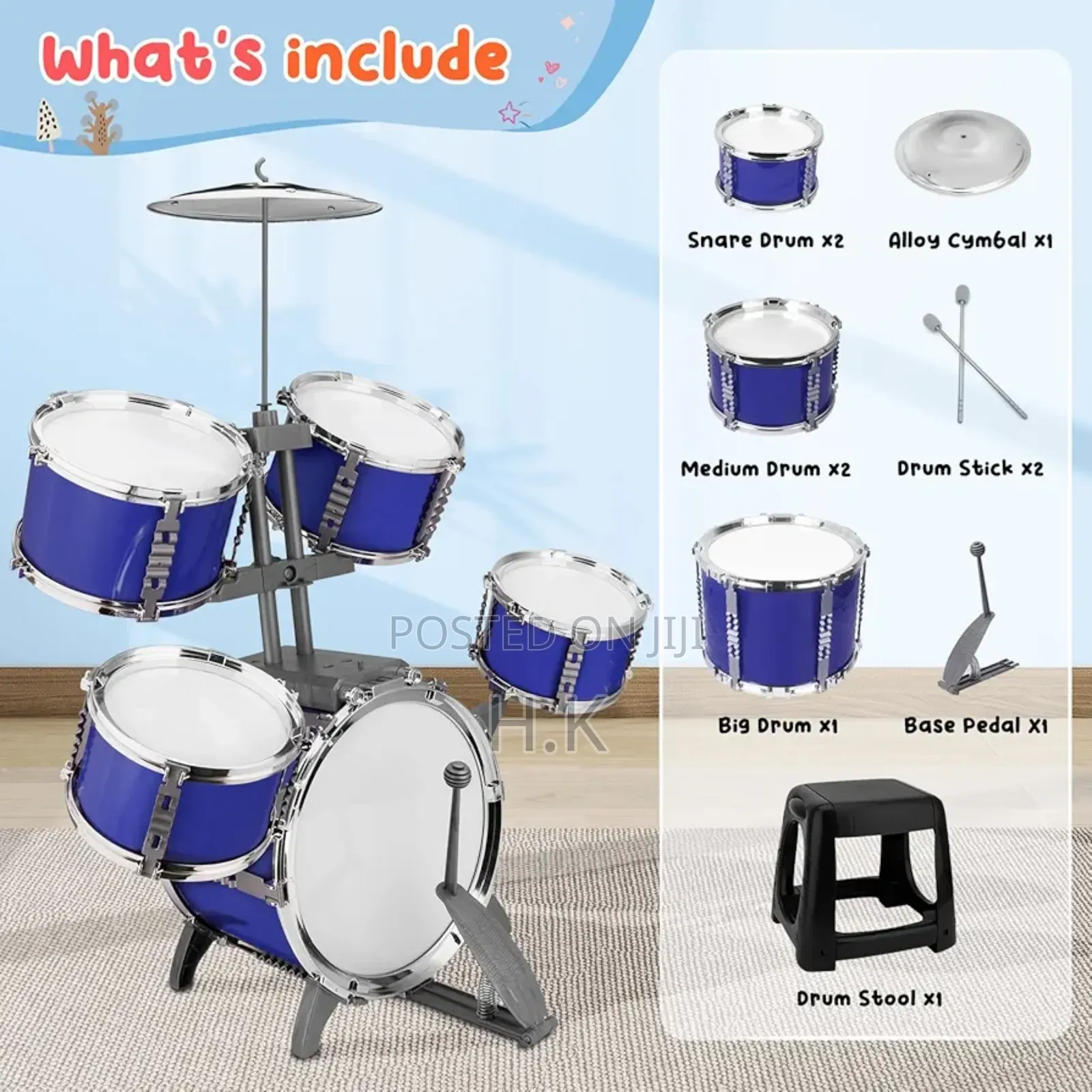 Upgraded Kids Drum Set for Toddlers