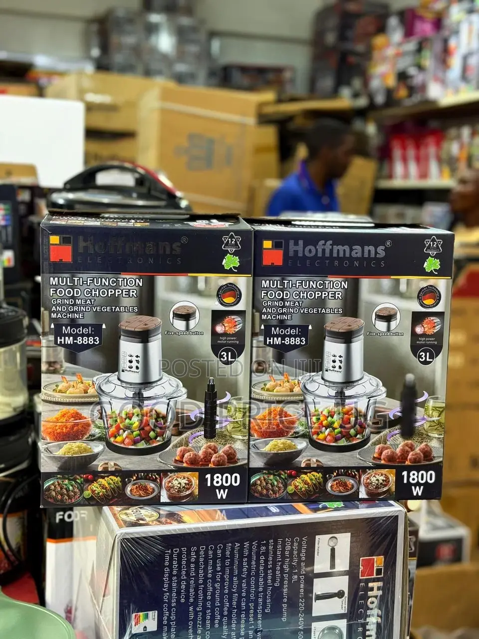 Hoffmans Multi-Function Food Chopper (Model: Hm-8883),
