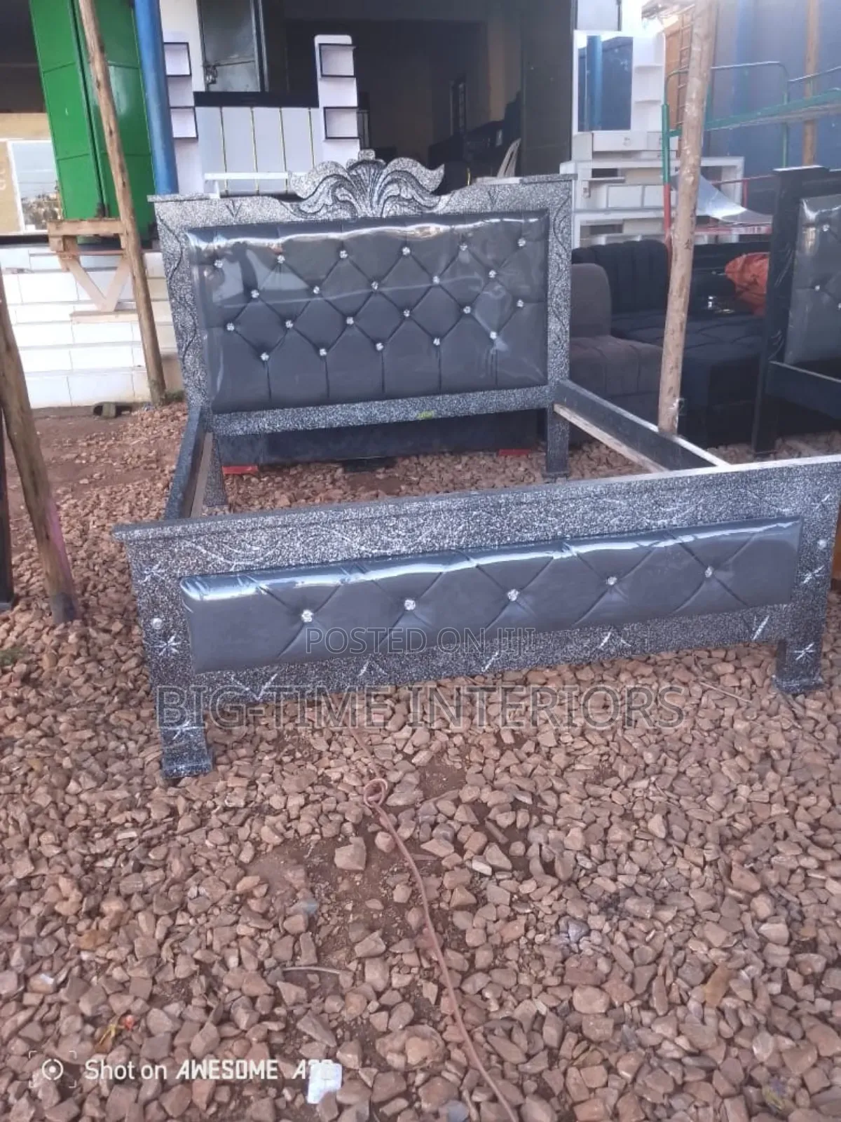 Tremendous Gray Designed Bed 5*6