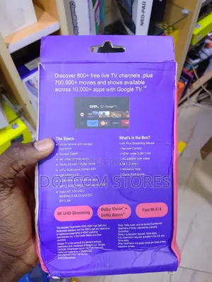 Onn Google Tv Plus Ultra Hd Streaming Box Device 16gb, 2gb Ram