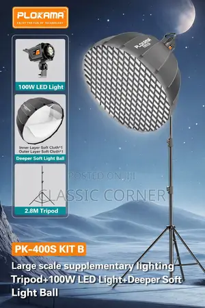 Plokama Pk-400s Kit-B 100w Powerful Led Studio Light