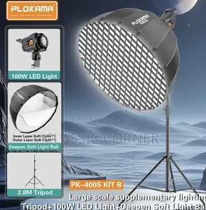 Plokama Pk-400s Kit-B 100w Powerful Led Studio Light