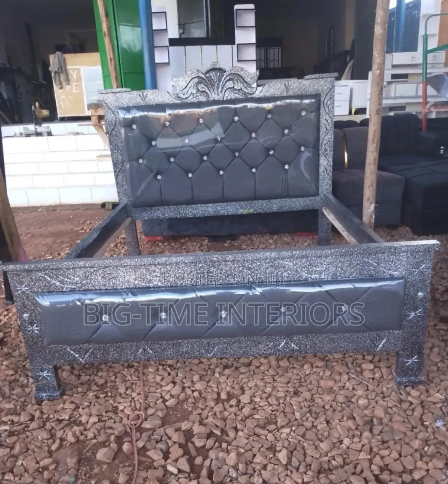 Tremendous Gray Designed Bed 5*6